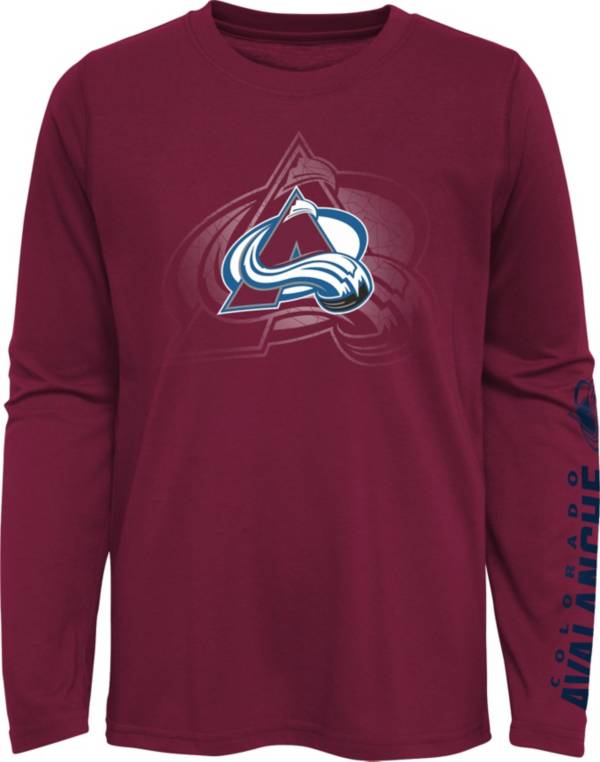 NHL Youth Colorado Avalanche Stop Clock Red Long Sleeve T-Shirt