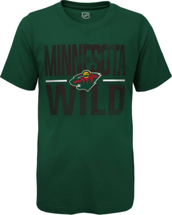 NHL Youth Minnesota Wild Hussle Green T-Shirt