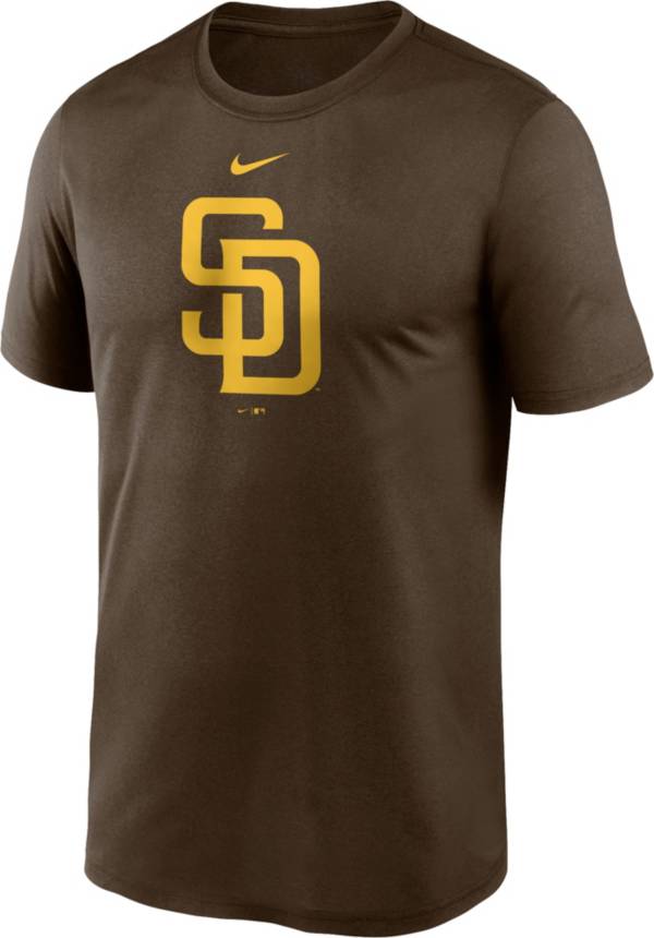 Nike Men's San Diego Padres Brown Large Logo Legend Dri-FIT T-Shirt