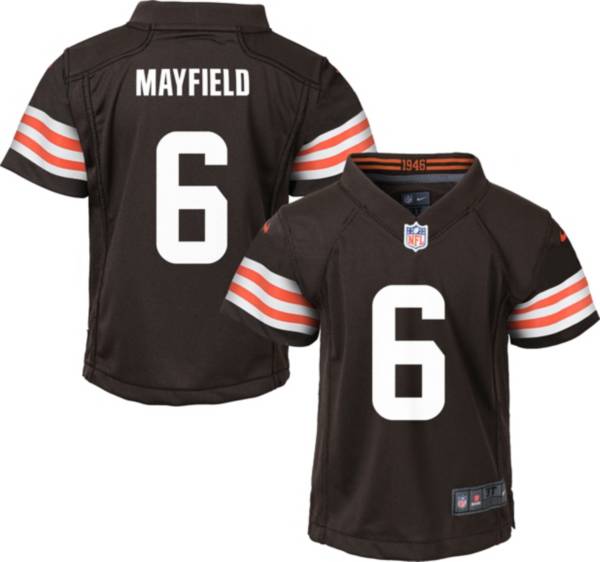 Nike Boys' Cleveland Browns Baker Mayfield #6 Brown Game Jersey