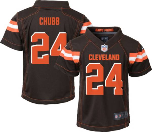 NFL Team Apparel Boys' 4-7 Replica Cleveland Browns Nick Chubb #24 Brown Jersey