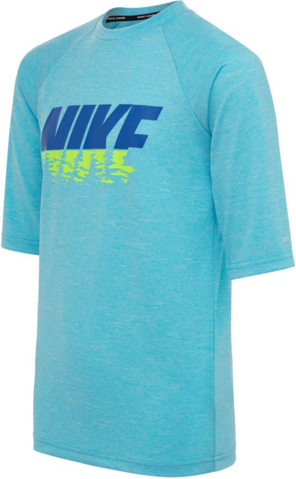 Nike Boy's Heather Sunset Logo Short Sleeve Hydroguard Shirt