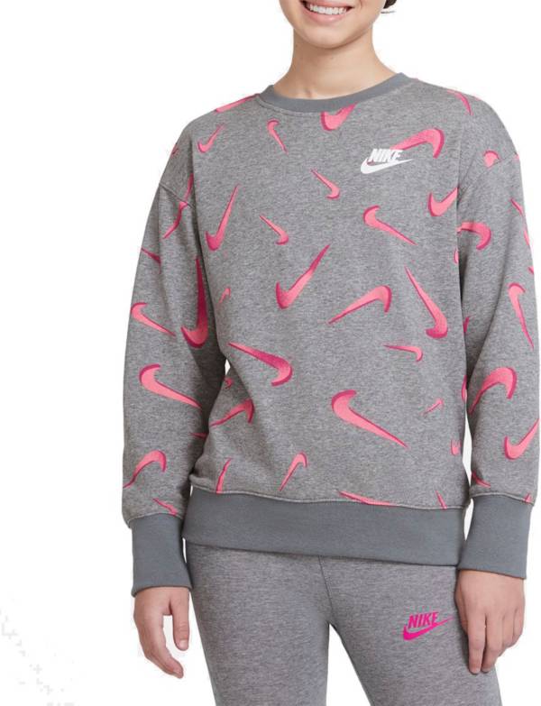 Nike Girls' 3D Swooshfetti Crewneck Sweatshirt