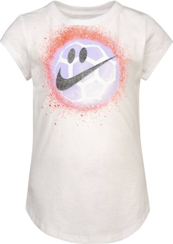 Nike Little Girls' Happy Soccer Ball Graphic T-Shirt product image