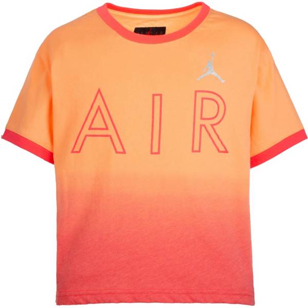 Jordan Girls' Air Ombre Ringer Short Sleeve T-Shirt