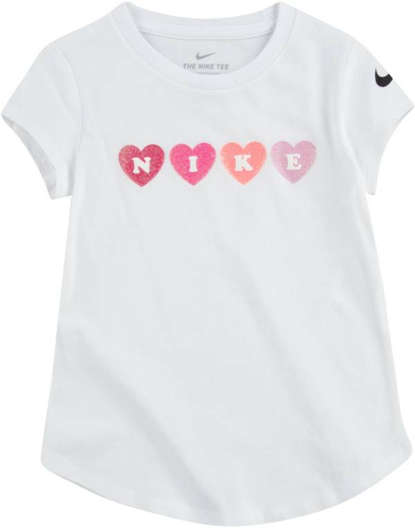 Nike Girls' Heart Graphic Short Sleeve T-Shirt