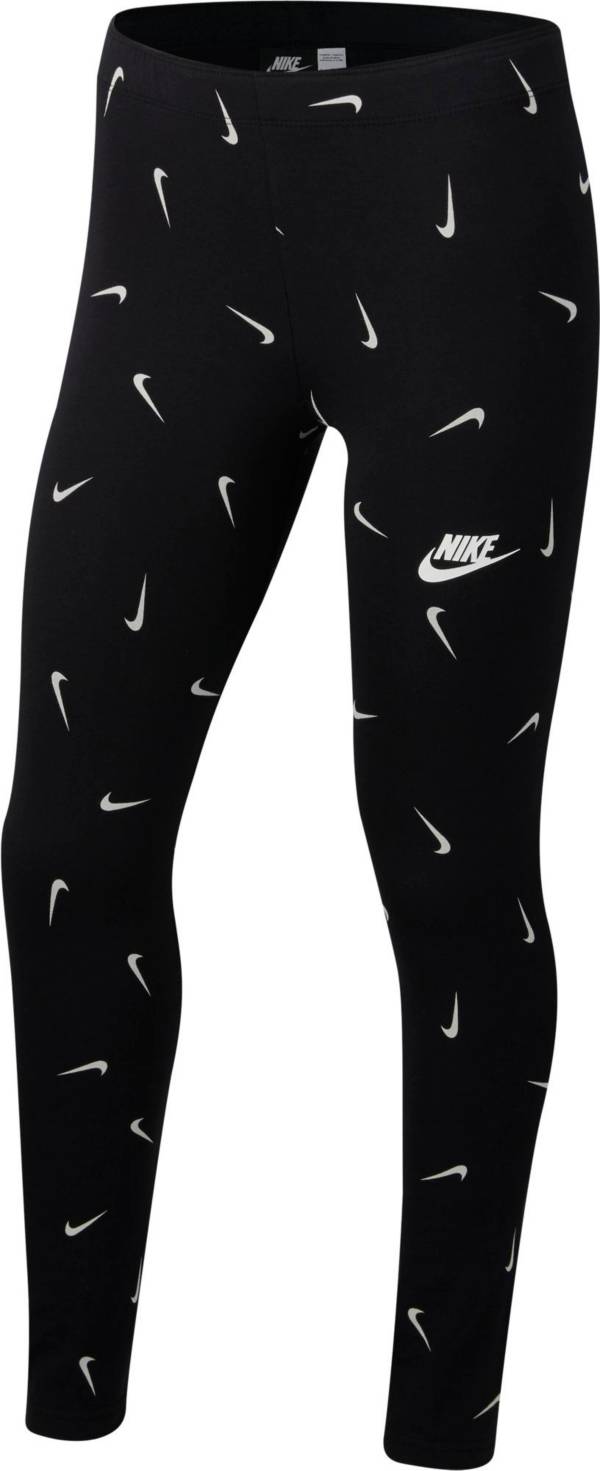 Nike Girls' Sportswear Swooshfetti Printed Leggings