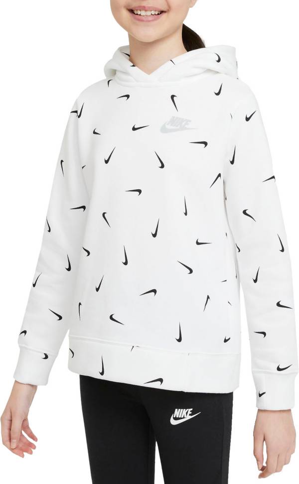Nike Girls' Sportswear Swooshfetti Pullover Hoodie