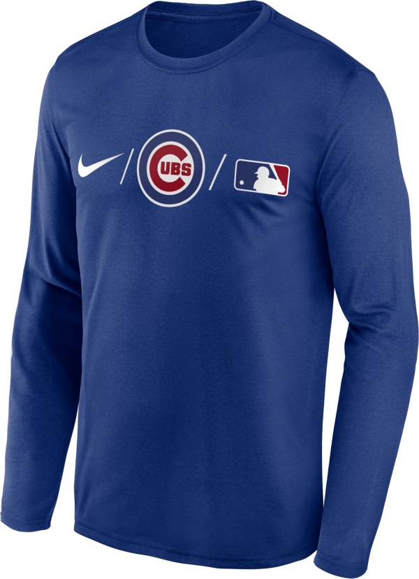 Nike Men's Chicago Cubs Blue Authentic Collection Legend Long Sleeve T-Shirt