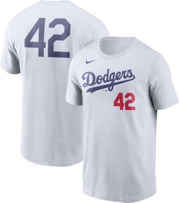 Nike Men's Los Angeles Dodgers Jackie Robinson #42 White T-Shirt