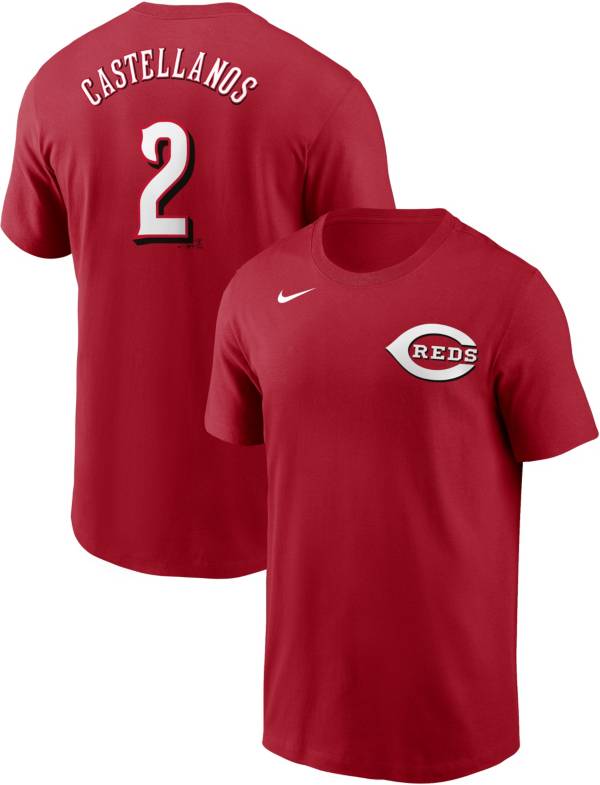 Nike Men's Cincinnati Reds Nick Castellanos #2 Red T-Shirt