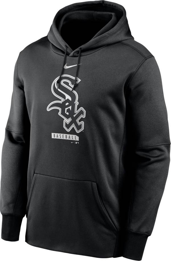 Nike Men's Chicago White Sox Black Therma Logo Pullover Hoodie