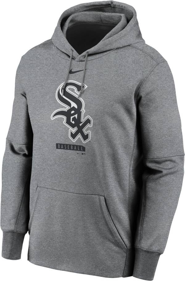 Nike Men's Chicago White Sox Grey Therma Logo Pullover Hoodie