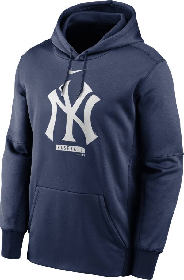 Nike Men's New York Yankees Navy Therma Logo Pullover Hoodie