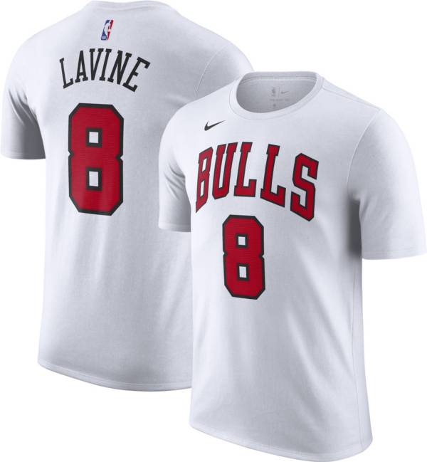 Nike Men's Chicago Bulls Zach LaVine #8 White T-Shirt