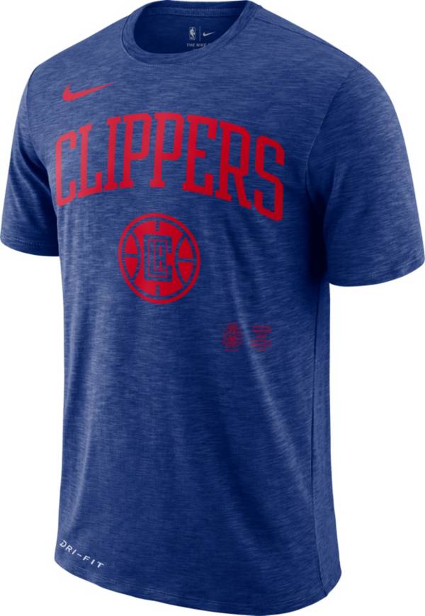 Nike Men's Los Angeles Clippers Dri-FIT Arch Wordmark Slub T-Shirt