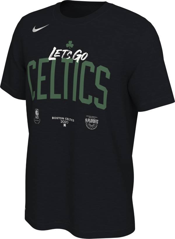 Nike Men's Boston Celtics 2020 Playoffs Bound 'Let's Go Celtics' Mantra Black T-Shirt