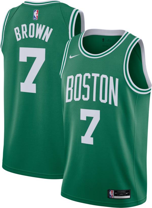 Nike Men's Boston Celtics Jaylen Brown #7 Green Icon Jersey