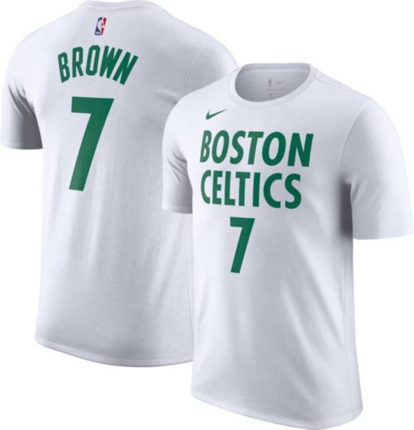Nike Men's 2020-21 City Edition Boston Celtics Jaylen Brown #7 Cotton T-Shirt