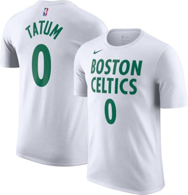 Nike Men's 2020-21 City Edition Boston Celtics Jayson Tatum #0 Cotton T-Shirt