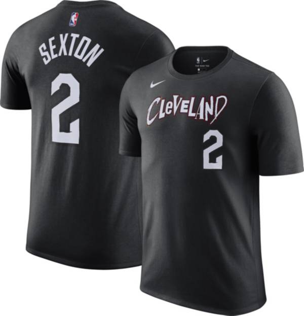 Nike Men's 2020-21 City Edition Cleveland Cavaliers Collin Sexton #2 Cotton T-Shirt