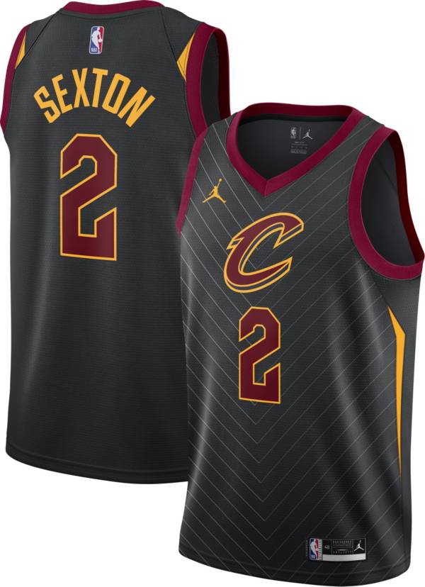 Jordan Men's Cleveland Cavaliers Collin Sexton #2 2020-21 Dri-FIT Statement Swingman Black Jersey