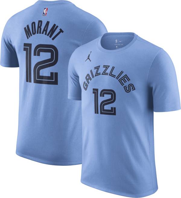 Jordan Men's Memphis Grizzlies Ja Morant #12 Blue Statement T-Shirt