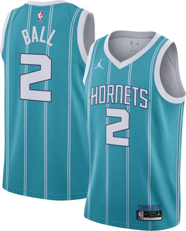 Jordan Men's Charlotte Hornets LaMelo Ball #2 Teal Dri-FIT Swingman Jersey
