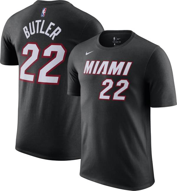 Nike Men's Miami Heat Jimmy Butler #22 Cotton Black T-Shirt