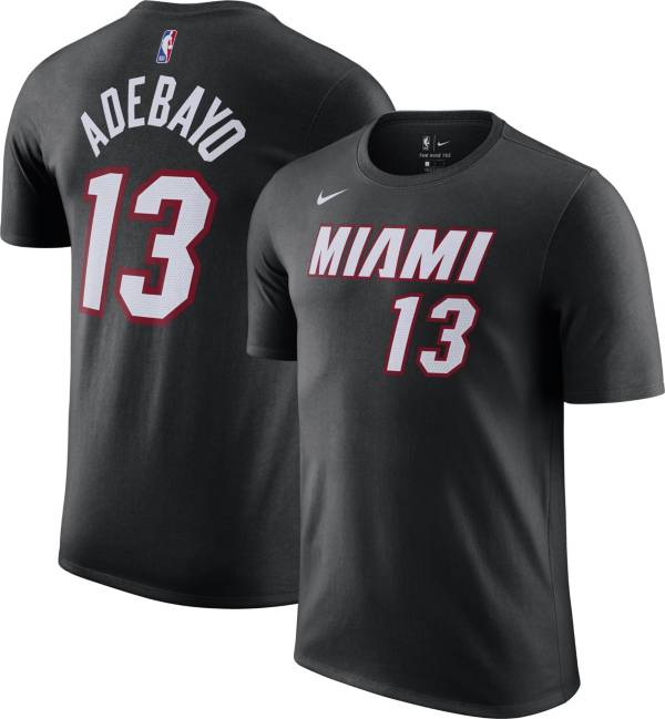 Nike Men's Miami Heat Bam Adebayo #13 Black T-Shirt