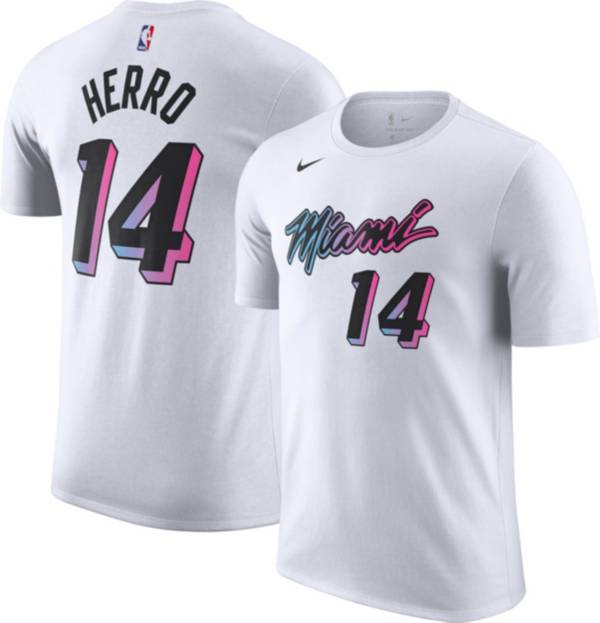 Nike Men's 2020-21 City Edition Miami Heat Tyler Herro #14 Cotton T-Shirt