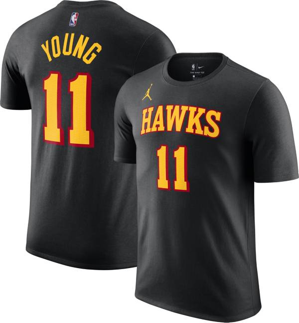 Jordan Men's Atlanta Hawks Trae Young #11 Statement Black T-Shirt