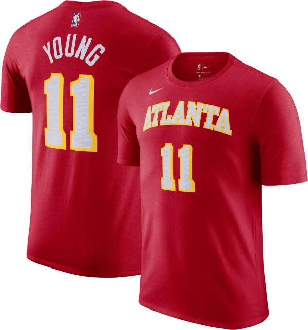 Nike Men's Atlanta Hawks Trae Young #11 Red Cotton T-Shirt product image