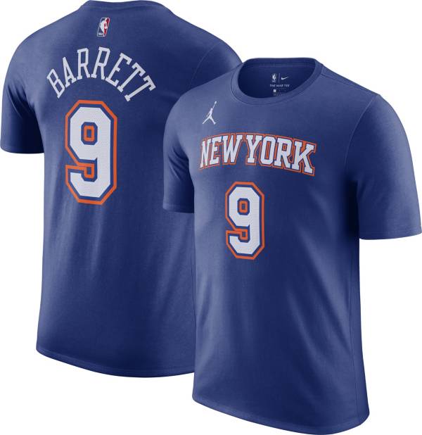 Jordan Men's New York Knicks RJ Barrett #9 Blue Statement T-Shirt