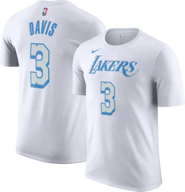 Nike Men's 2020-21 City Edition Los Angeles Lakers Anthony Davis #3 Cotton T-Shirt