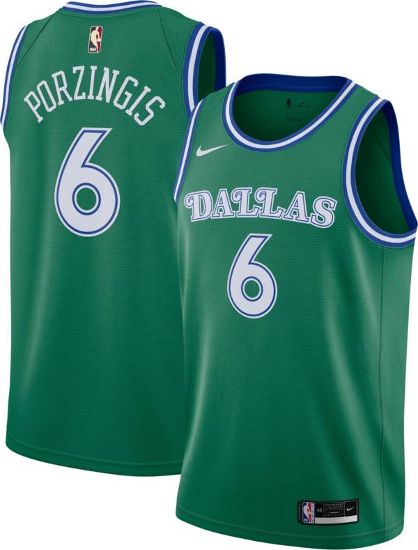 Nike Men's Dallas Mavericks Kristaps Porzingis #6 Green Dri-FIT Swingman Jersey