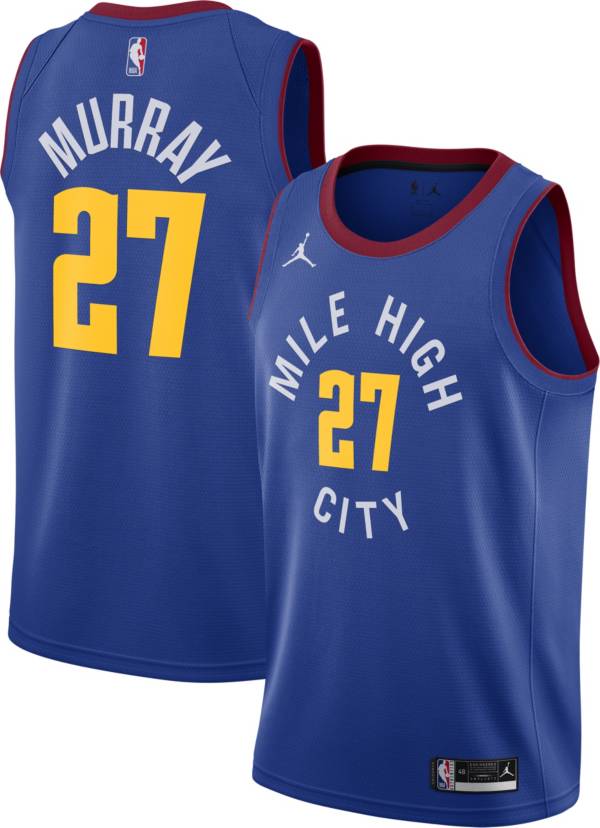 Jordan Men's Denver Nuggets Jamal Murray #27 Blue 2020-21 Dri-FIT Statement Swingman Jersey