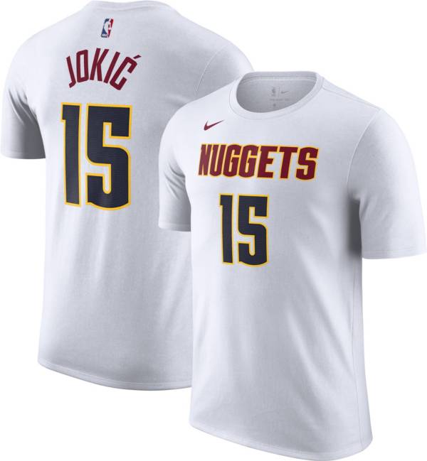 Nike Men's Denver Nuggets Nikola Jokic #15 White T-Shirt