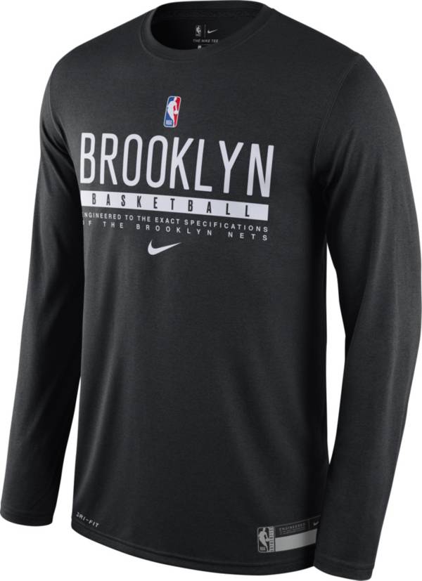 Nike Men's Brooklyn Nets Dri-FIT Practice Long Sleeve Shirt
