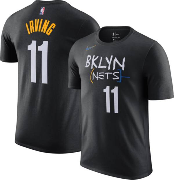 Nike Men's 2020-21 City Edition Brooklyn Nets Kyrie Irving #11 Cotton T-Shirt