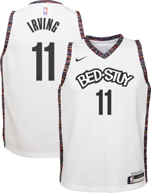 Nike Youth Brooklyn Nets Kyrie Irving #11 White Dri-FIT City Edition Swingman Jersey