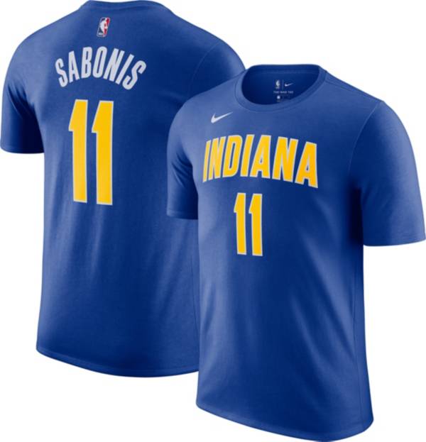 Nike Men's 2020-21 City Edition Indiana Pacers Domantas Sabonis #11 Cotton T-Shirt