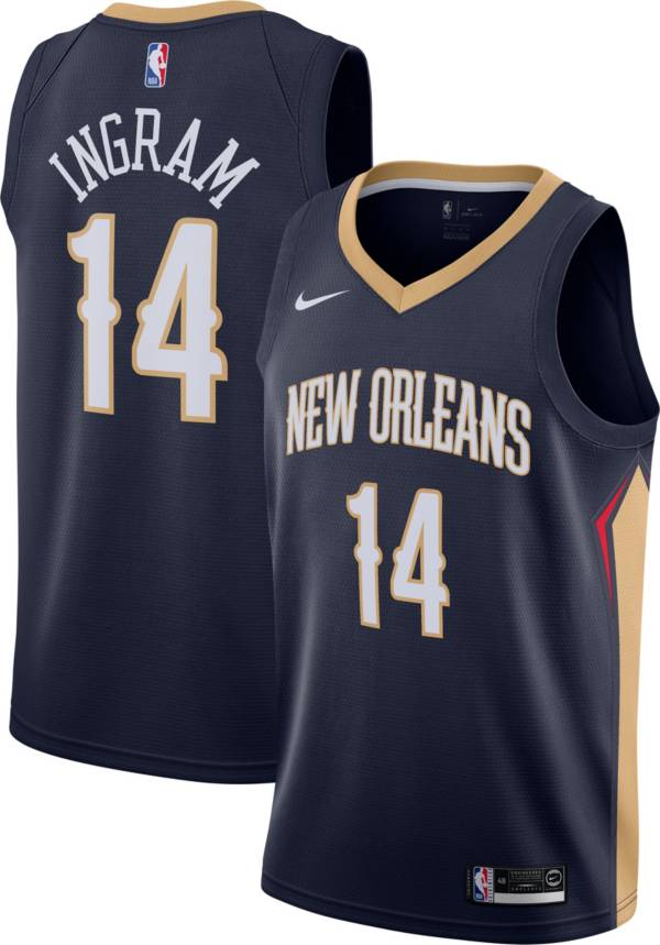 Nike Men's New Orleans Pelicans Brandon Ingram #14 Navy Dri-FIT Swingman Jersey