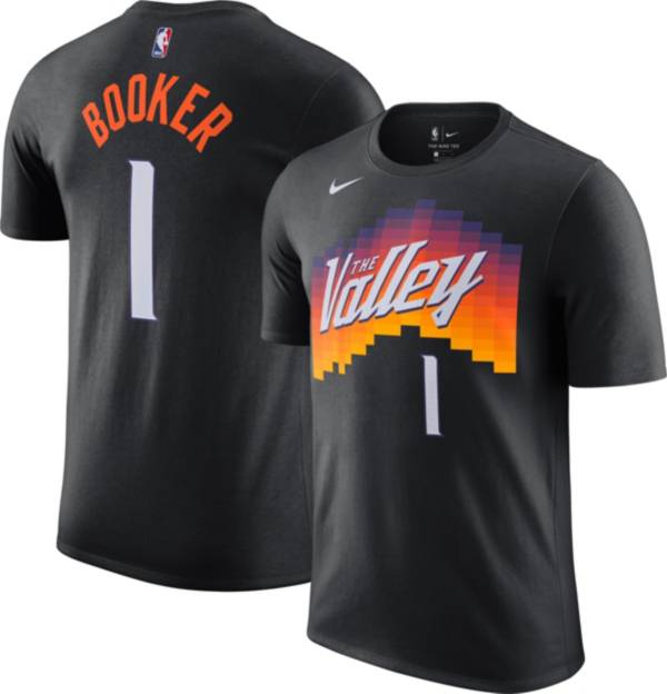 Nike Men's 2020-21 City Edition Phoenix Suns Devin Booker #1 Cotton T-Shirt