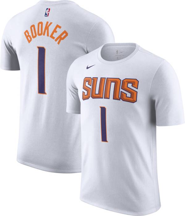 Nike Men's Phoenix Suns Devin Booker #1 White T-Shirt product image