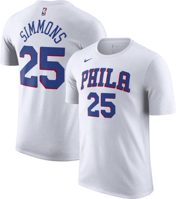 Nike Men's Philadelphia 76ers Ben Simmons #25 White T-Shirt