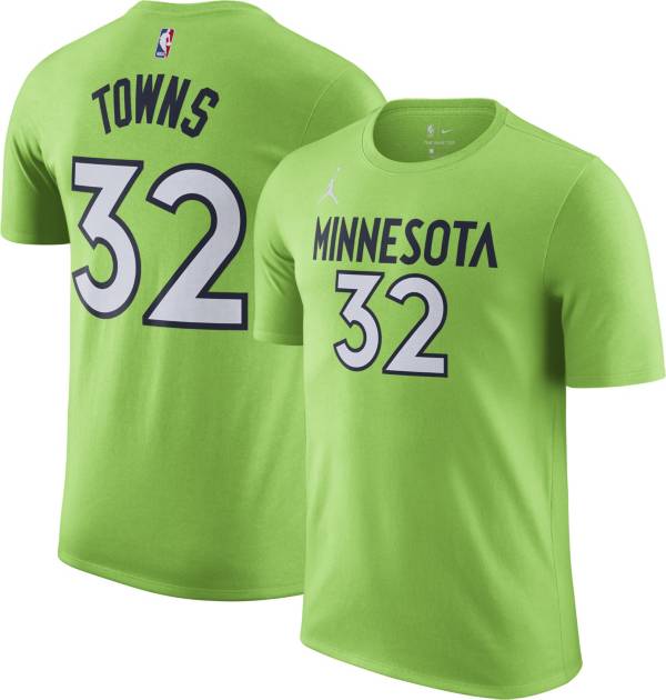 Jordan Men's Minnesota Timberwolves Karl-Anthony Towns #32 Green Statement T-Shirt