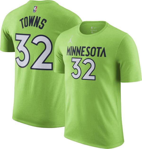 Jordan Men's Minnesota Timberwolves Karl-Anthony Towns #32 Green Statement T-Shirt product image