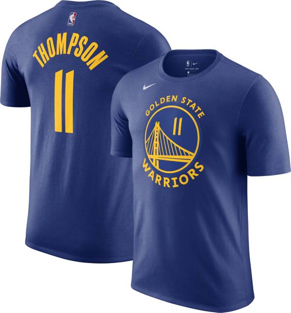 Nike Men's Golden State Warriors Klay Thompson #11 Blue Cotton T-Shirt
