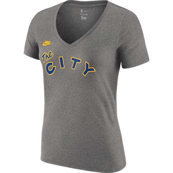 Nike Women's Golden State Warriors Hardwood Classic Gray Logo T-Shirt